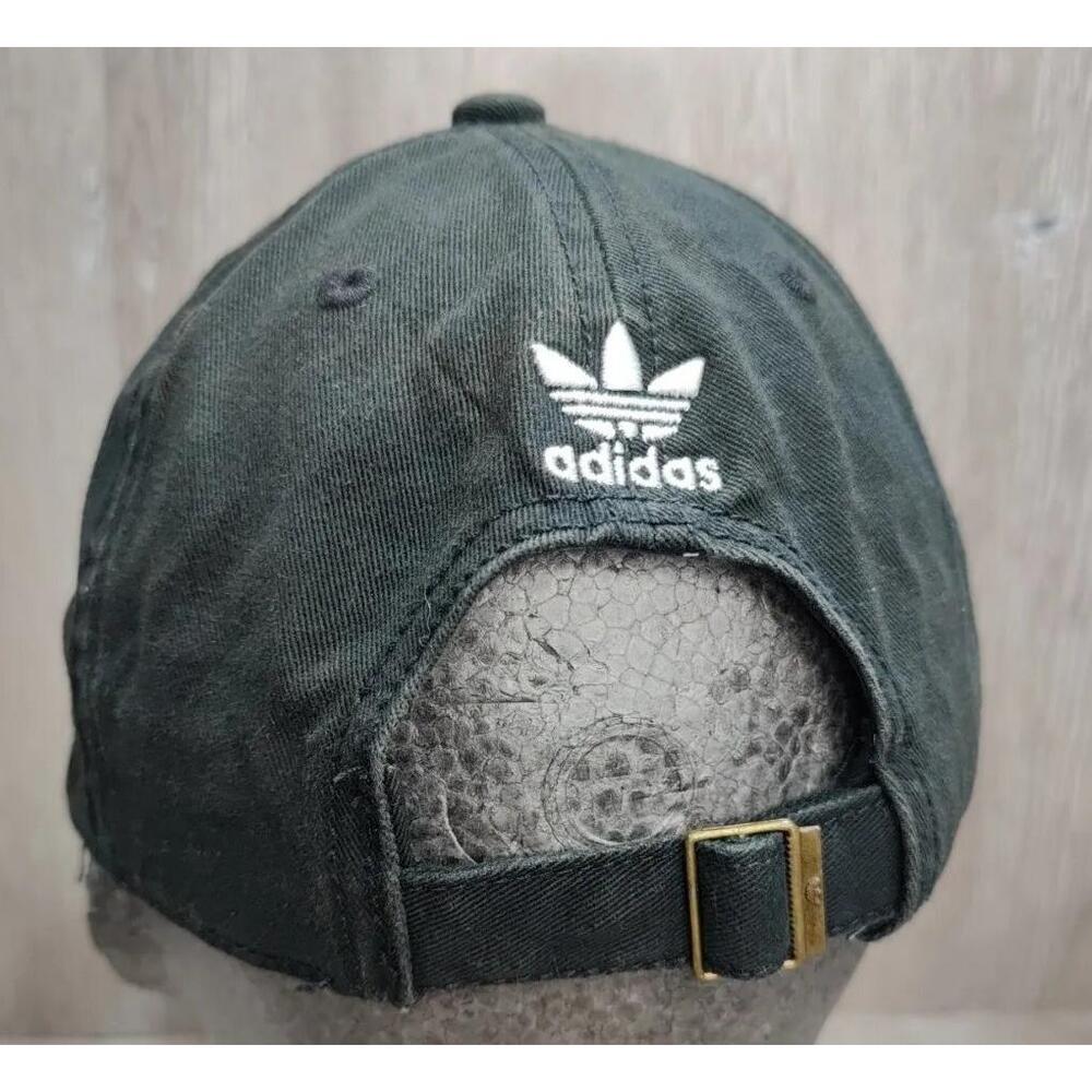 Adidas Black Strapback Hat Adjustable Cotton Base… - image 3
